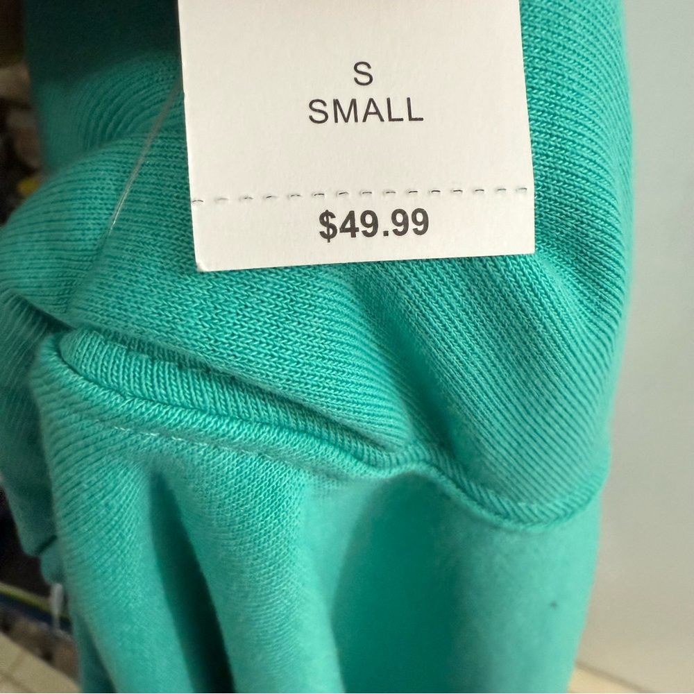 Disney Retro D Turquoise Crewneck Sweatshirt Parks Merch NWT Size Small - Picture 7 of 7